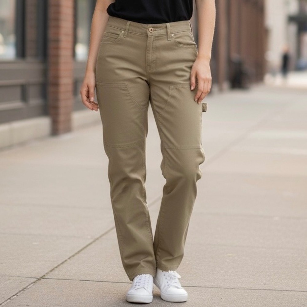 Ariat Rebar Made Tough Women's Khaki Work Pants 33 Reg Double Front Straight NWT